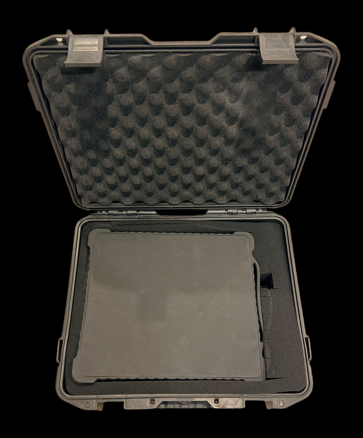 Starlink Mini packed in foam inside its protective hard case